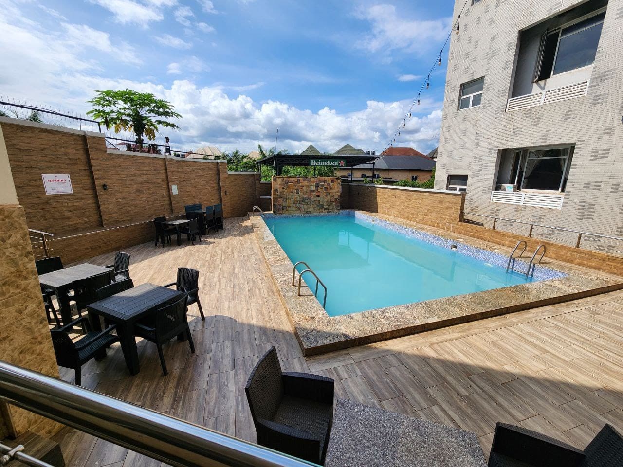 The pool and terrace